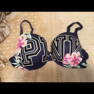 PINK flower bra